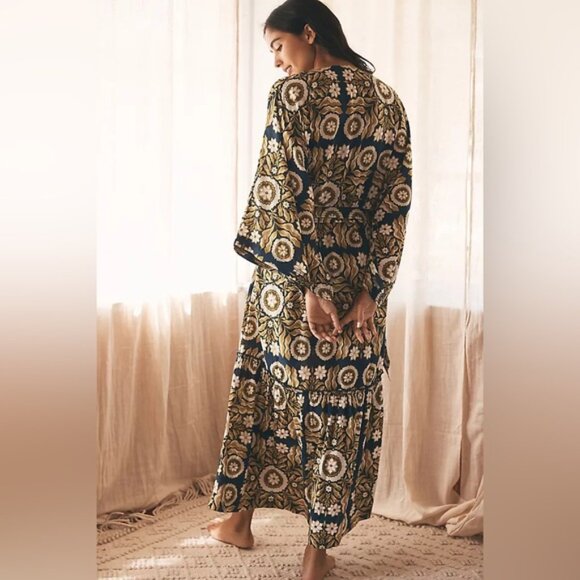 Anthropologie Kenzie parrot printed robe size M/L - Picture 3 of 11